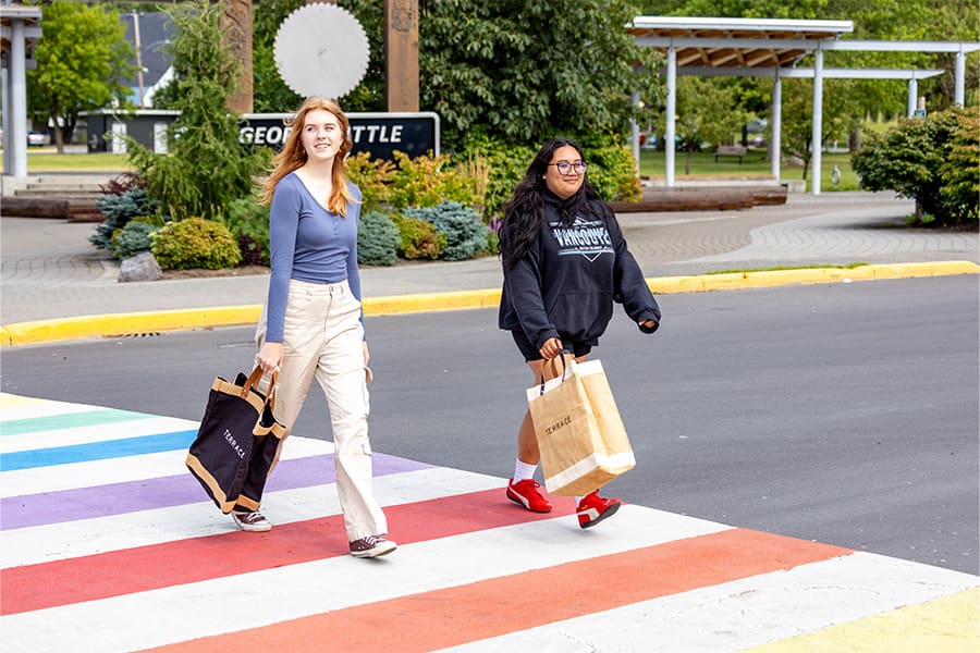 Rainbow sidewalk