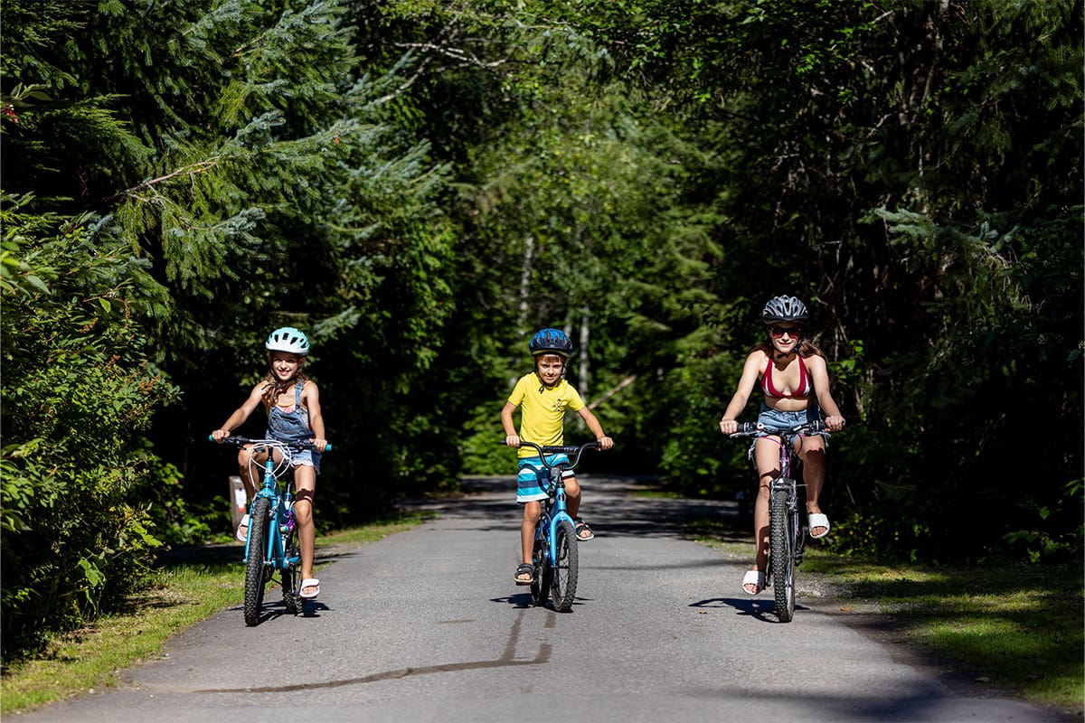 Biking at Furlong Bay Campground