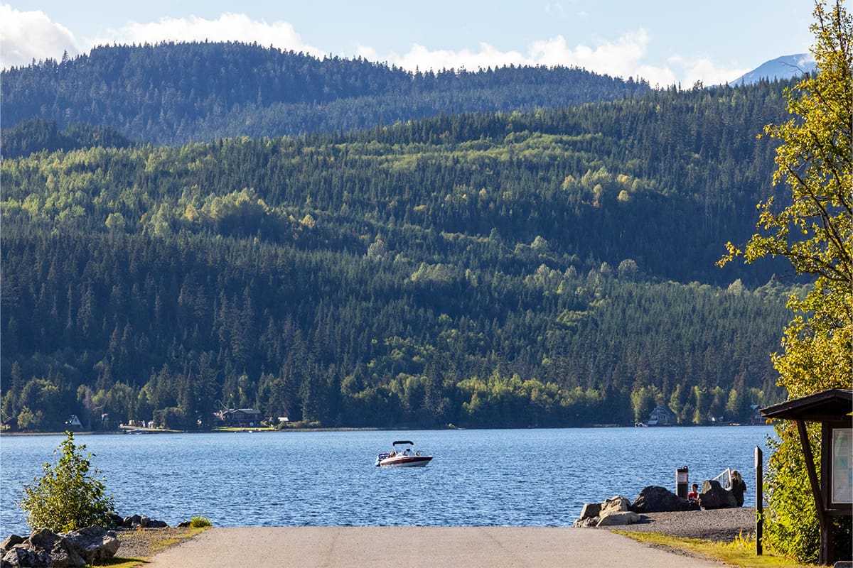Boat launch at Furlong Bay Campground