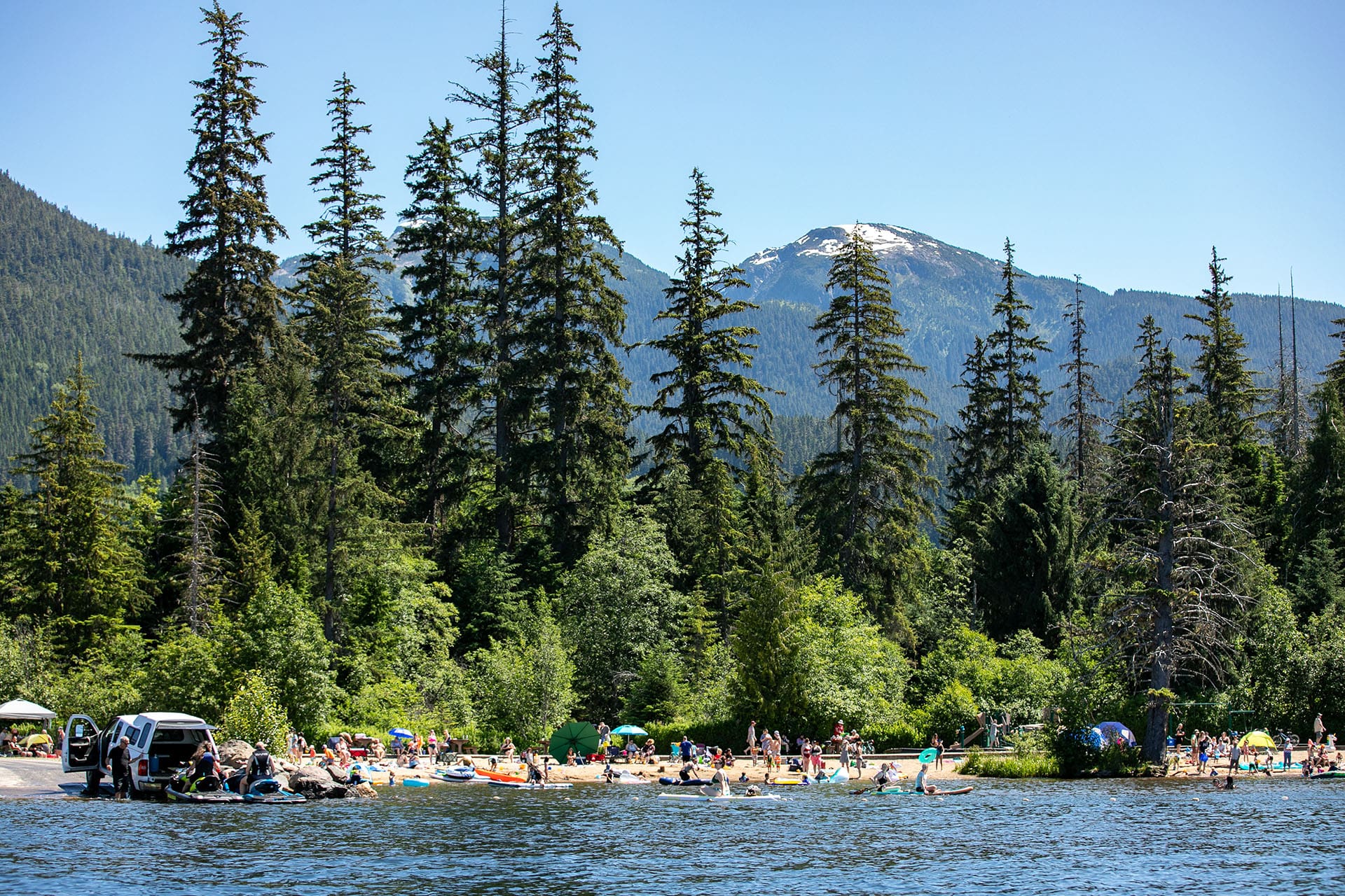 Furlong Bay Campground beach at Lakelse Lake