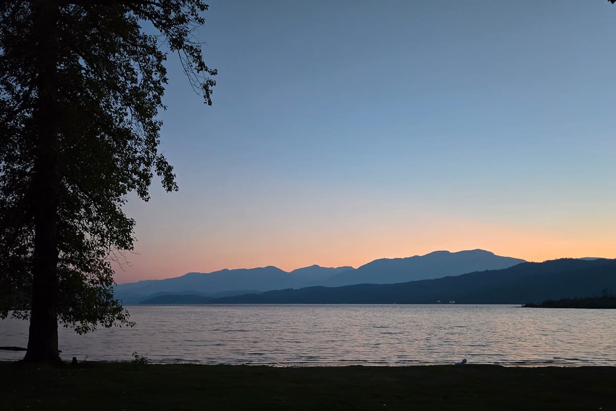Picnic Site sunset at Lakelse Lake
