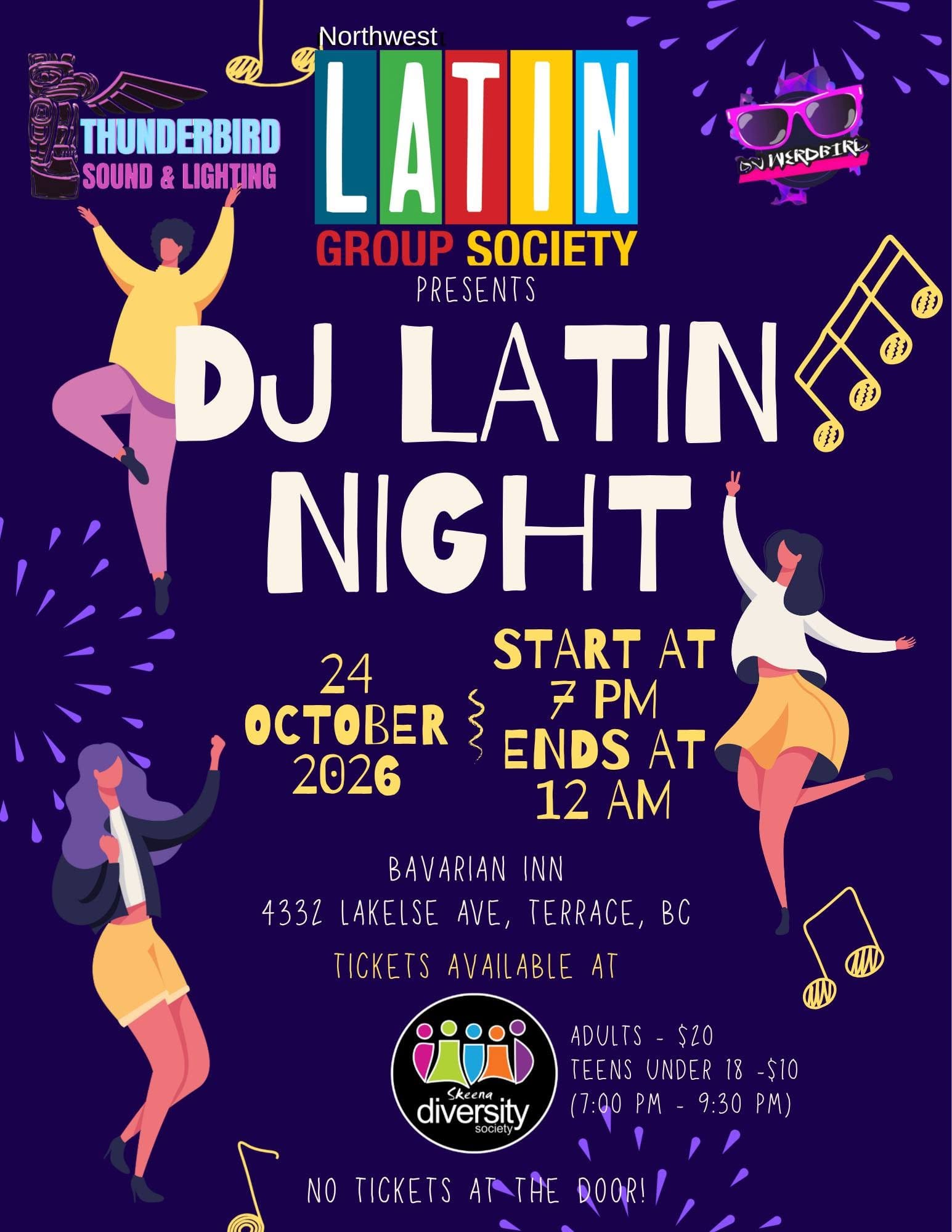 Oct 24 DJ Latin Night Poster