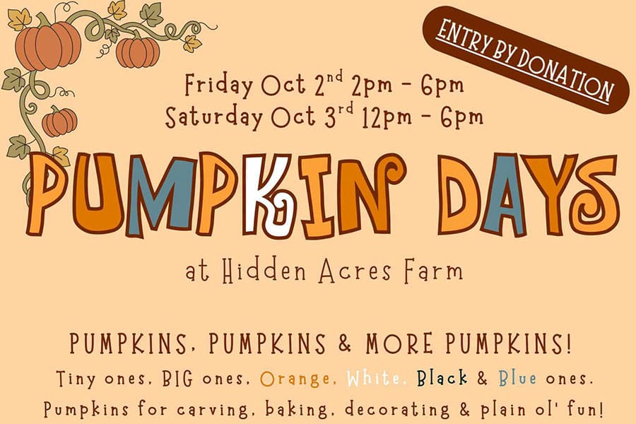 Pumpkin Days at Hidden Acres Farm