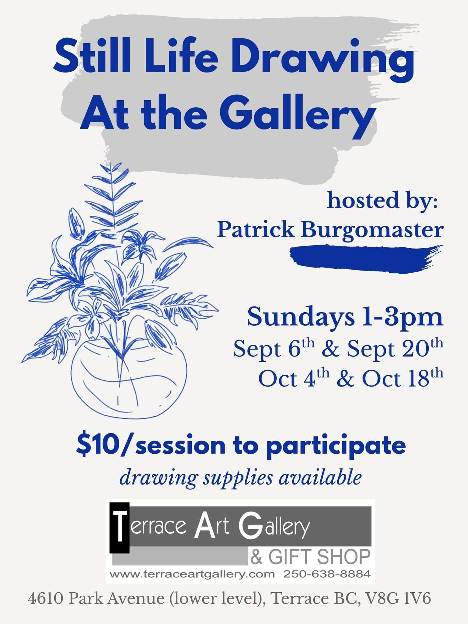 Still Life Drawing at the Gallery Poster